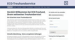 Desktop Screenshot of eco-treuhand.de